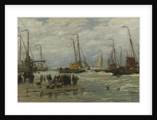 Fishing Pinks in Breaking Waves, c.1875-85 by Hendrik William Mesdag