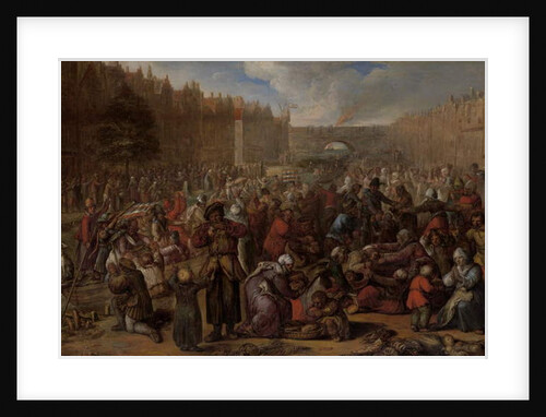 Distribution of Herring and White Bread at the Relief of Leiden, 3 October 1574, c.1600 by Otto van Veen