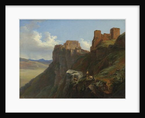 View of the Castello di San Giuliano, near Trapani, Sicily, c.1824-6 by Louise Josephine Sarazin de Belmont