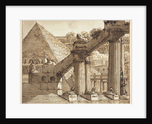 Egyptian Stage Design, 1800-10 by Pietro Gonzaga