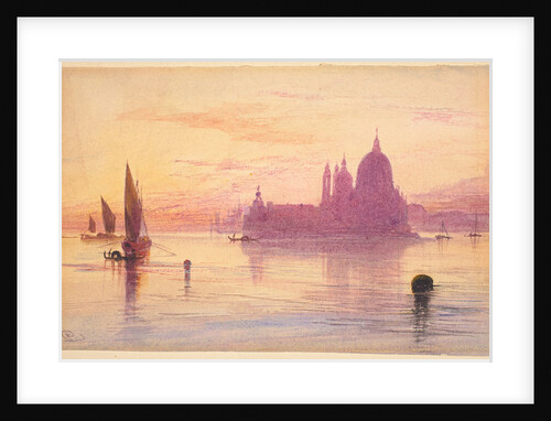 Santa Maria della Salute, Venice, at Sunset, 1865-84 by Edward Lear