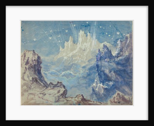Fantastic Mountainous Landscape with a Starry Sky by Robert Caney