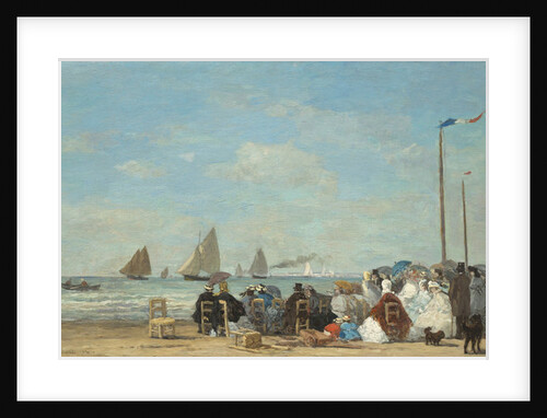 Beach Scene at Trouville, 1863 by Eugene Louis Boudin