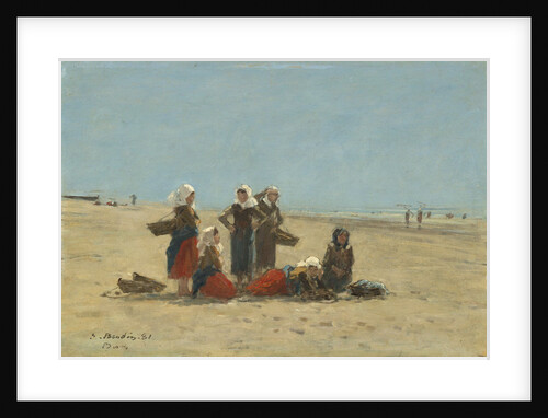 Women on the Beach at Berck, 1881 by Eugene Louis Boudin