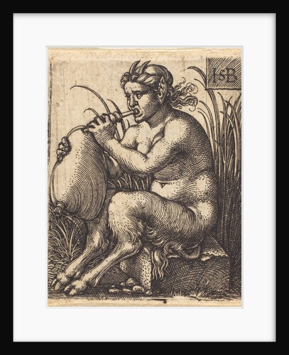Satyr Woman Playing Bagpipe, c.1525-50 by Hans Sebald Beham