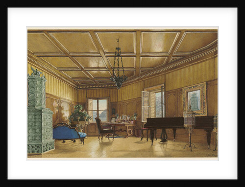 The Music Room of Archduchess Margarete, Princess of Saxony, in Schloss Ambras, 1870-9 by Heinrich von Förster