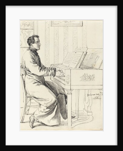 Grimm, Ludwig Emil German, 1790 - 1863 The Artist's Brother-in-Law, Ludwig Hassenpflug, Preparing to Play the Piano, 1826 by Ludwig Emil Grimm