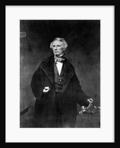 Samuel Morse and his recorder, 1857 by Mathew Brady