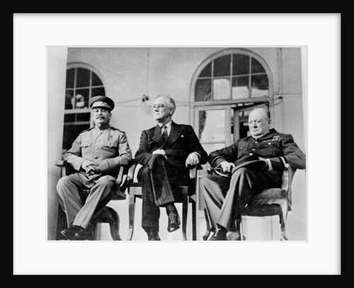 Roosevelt, Stalin, and Churchill at the Teheran conference, 1943 by Anonymous