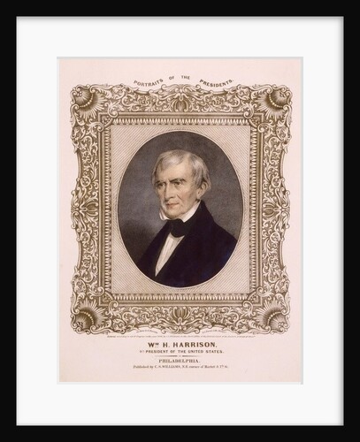 US president William Henry Harrison, 1846 by Albert Newsam