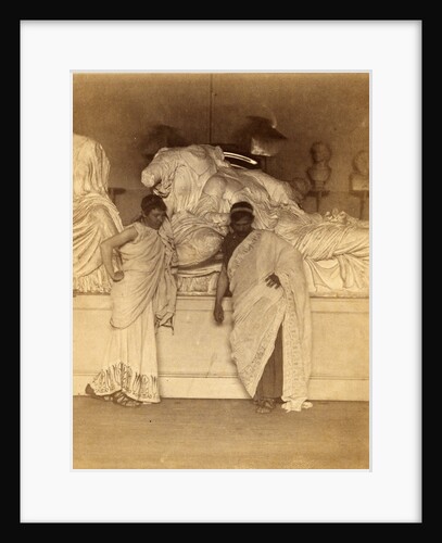 Two male students in Grecian Costume before a plaster cast of the three fates from the Elgin Marbles, c.1882-3 by Thomas Cowperthwait Eakins