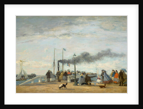 Jetty and Wharf at Trouville, 1863 by Eugene Louis Boudin