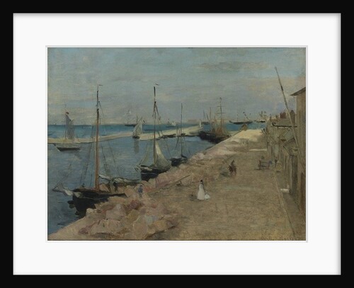 The Harbour at Cherbourg, 1871 by Berthe Morisot