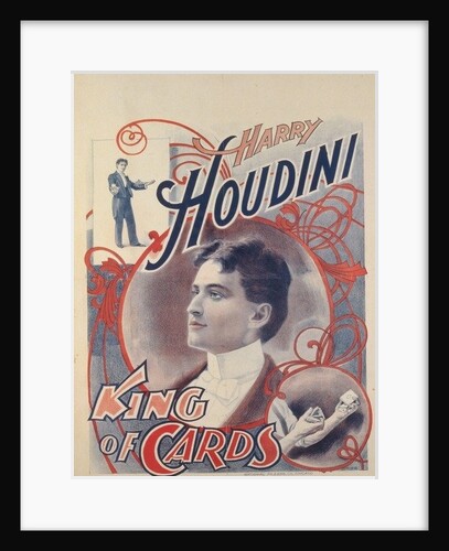 Harry Houdini, King of Cards, 1895 by American School