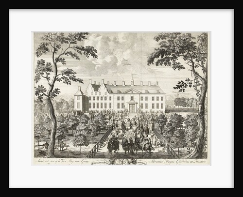 Arrival of William III at the hunting lodge, Hof te Dieren, 1691 by Pieter Schenk