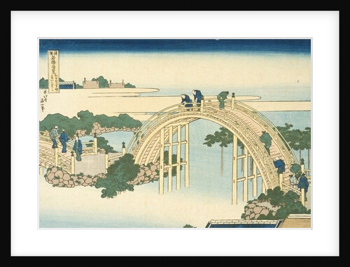 Drum Bridge of Kameido Tenjin Shrine from the Series Wondrous Views of Famous Bridges in All the Province, 19th century by Katsushika Hokusai (after)