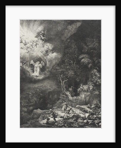 The Angel Appearing to the Shepherds, 1634 by Rembrandt Harmensz. van Rijn