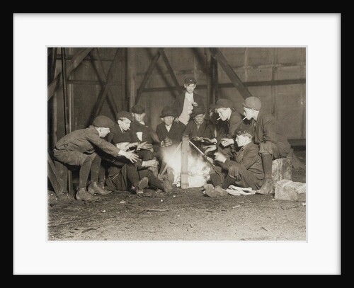 Gang of Newsboys at 10:00 p.m., 1910 by Lewis Wickes Hine