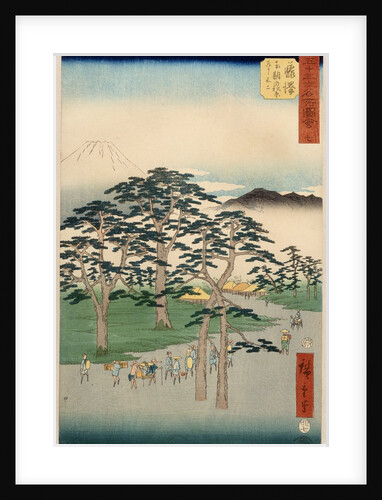 Fujisawa from the series 53 stations of the Tokaido, 1855 by Ando or Utagawa Hiroshige