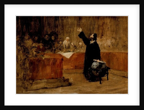 Sketch for Columbus before the Council of Salamanca, c.1876 by William Merritt Chase