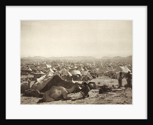 Pilgrim Camp in the plain east of Mount Arafah, 1889 by German Photographer