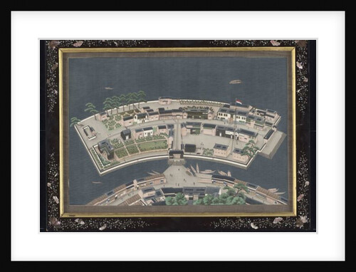 The island of Deshima, c.1833-46 by Keiga Kawahara