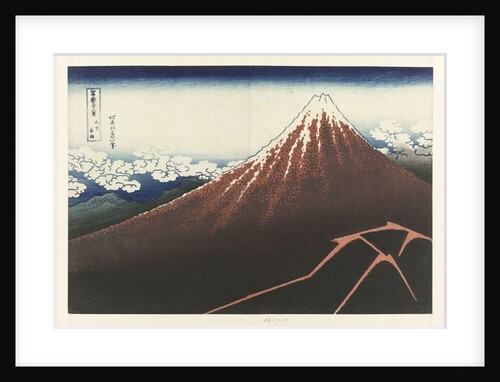 A Thunderstorm Below The Summit, c.1830 by Katsushika Hokusai