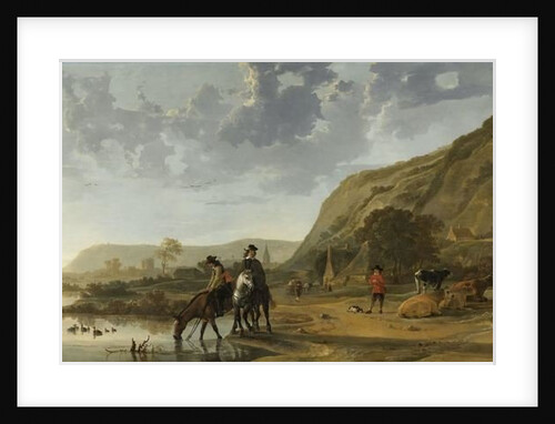 River Landscape with Riders, 1653-7 by Aelbert Cuyp