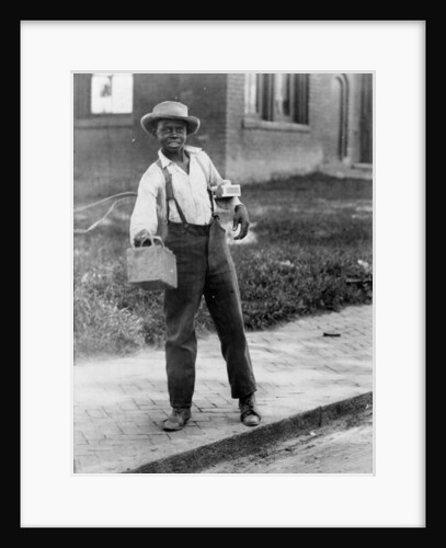 African American shoeshine boy, c.1899 by American Photographer