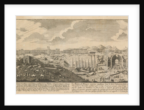 Ruins of Palmyra, ancient city of Syria, 1725 by Johann Adam Delsenbach