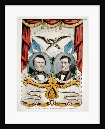 Democratic presidential campaign banner, 1852 by American School