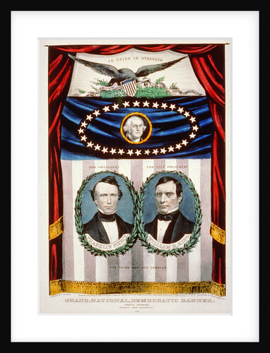 Democratic presidential campaign banner, 1852 by American School