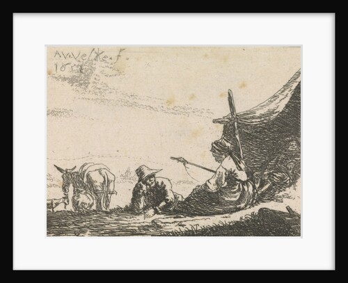 Figures by a tent, 1653 by Adriaen van de Velde