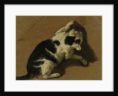 Cat playing by Adriaen van de Velde
