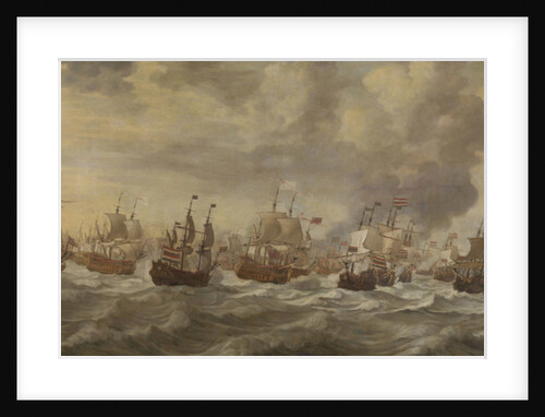 Episode from the Four Days' Naval Battle of June 1666 by Willem van de the Younger Velde