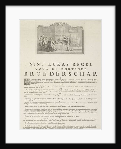 Rules of the Guild of Saint Luke in Dordrecht, 1736 by Aert Schouman