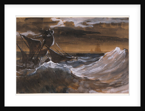 Sailboat on a Raging Sea, c.1818-9 by Theodore Gericault