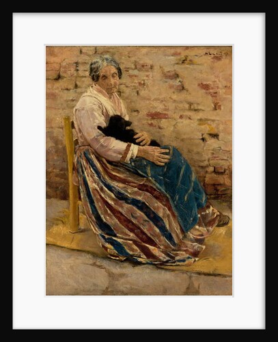 An Old Woman with Cat, 1878 by Max Liebermann