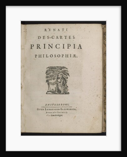 Title page of Principia philosophiae by Rene Descartes, 1644 by Dutch School