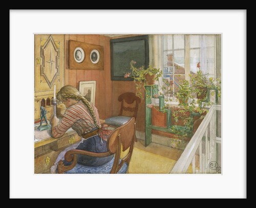 Letter-writing, 1912 by Carl Larsson