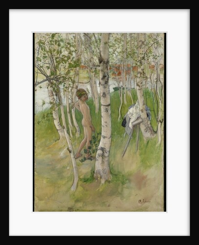 Nude Boy among Birches, 1898 by Carl Larsson