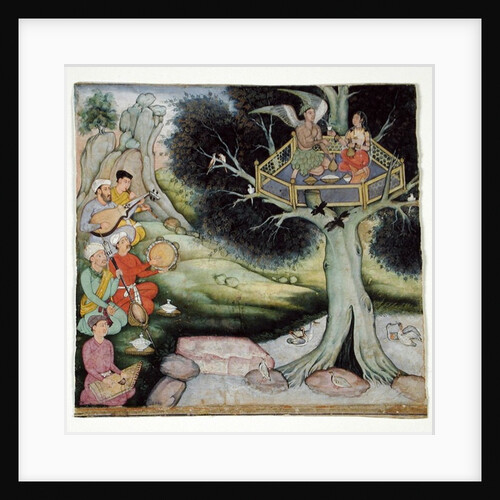 Somaprabha and a Celestial Nymph Listening to Music, c.1590 by Mughal School