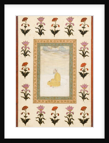 Contemplative Man Seated on a Terrace, 1674-1675 by Mughal School
