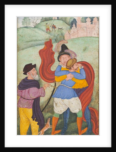 Europeans Embracing, c.1590 by Mughal School