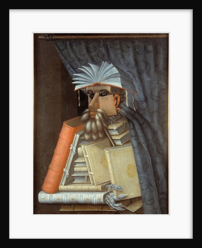 Portrait of a librarian, c.1566. by Giuseppe Arcimboldo