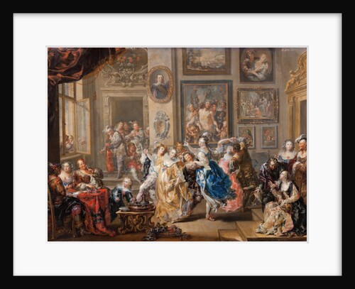 Dancing scene in palace, c.1730 by Johann Georg Platzer