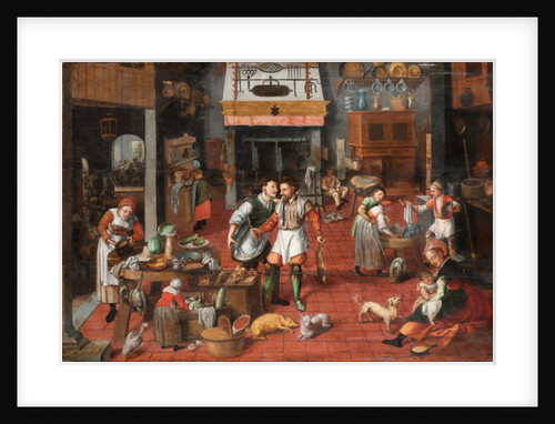 Kitchen Interior, c.1565 by Maerten van Cleve