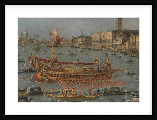 The Bucintoro Festival of Venice. The Bacino di S. Marco with the 'Bucintoro', the Doge's State Barge, on Ascension Day, 1780-93 by Francesco Guardi