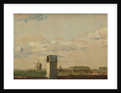 View from a window in Toldbodvej looking towards the Citadel, c.1833 by Christen Schjellerup Kobke