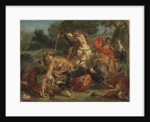 The Lion Hunt, 1855 by Ferdinand Victor Eugene Delacroix